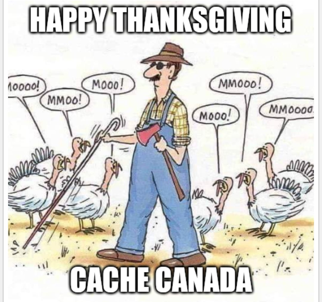 CacheCanada's tweet image. Happy Thanksgiving to all of our American friends.

If ya kind find a turkey...find a cache.

#geocaching #GCNW 
@GoGeocaching