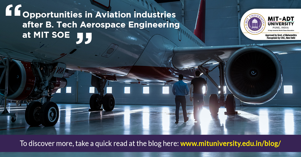 mitadtpune's tweet photo. Looking for opportunities in Aviation industries? Learn how #MITSOE BTech Program in Aerospace Engineering can equip you with the desired skills.
Take a quick read at the blog here: https://t.co/Xvo78ccPmCโฆ/.
#Blog #BlogPost #KnowMITADT #WeAreMITADT #MITADT #WorldClassEducation https://t.co/98GTT7V5S8