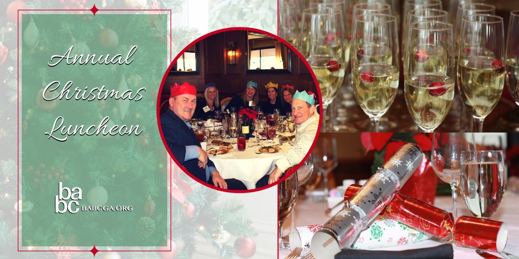 babcga's tweet photo. We are only one week away from our annual Christmas luncheon!
December 6th, 12p-4p
Registration required: https://t.co/fGbrUKRmg6
#babcga #Christmasiscoming #annualevent https://t.co/ms3YEuSVkO