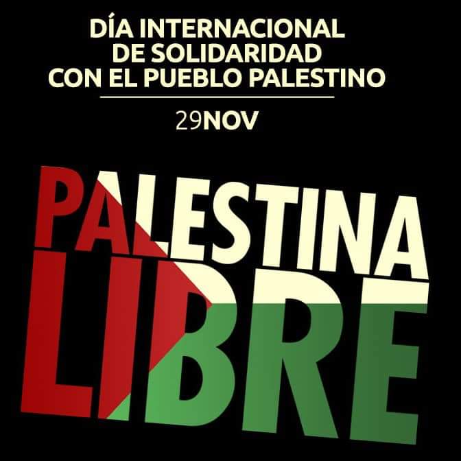 comitepalestina's tweet photo. Desde el Río hasta el Mar, es Palestina.

#SolidarityWithPalestine #November29th https://t.co/uU66s0W7zs
