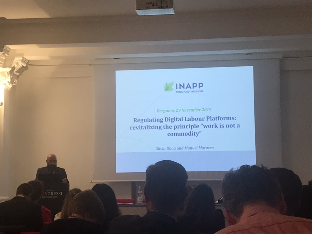 NicoleOliveti's tweet photo. Now at #GTL2019 #workerstatus,#Classification and Organizational Flexibility: Digital Labour Platforms https://t.co/H6Iz74I9iy