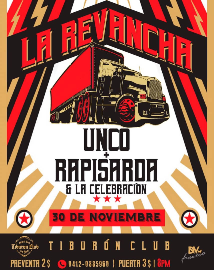 #NOVIEMBREEnTCBB!!! SÁBADO 30 - LA REVANCHA! <a href="/UNCObanda/">UNCO</a> + RAPISARDA! Preventa 2$ / Puerta 3$
