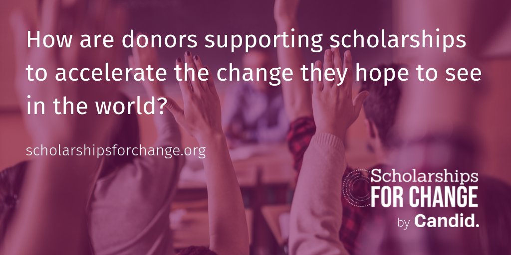 One out of 10 grant dollars for scholarships support leadership development. Learn more on our new portal: scholarshipsforchange.org