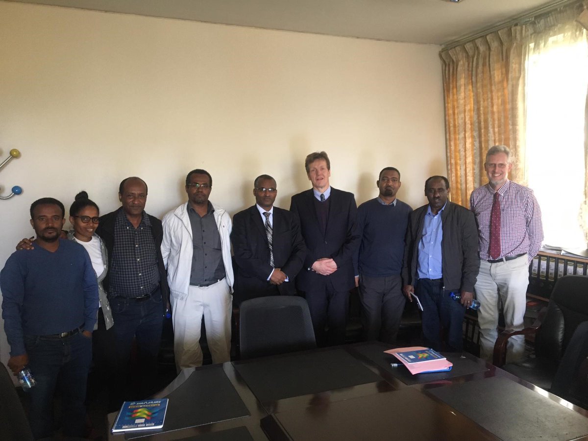 We met with Dr Gebre Egziabher, the Stateminister for livestock at the ministry of agriculture, where we discussed plans to build a platform to build future bTB policy <a href="/jw132/">James Wood</a> 
@ZELSprogramme <a href="/APHAgovuk/">APHA</a> <a href="/DFID_UK/">DFID</a> <a href="/BBSRC/">Biotechnology and Biological Sciences Research</a>
 #bTB #zels #researchimpact