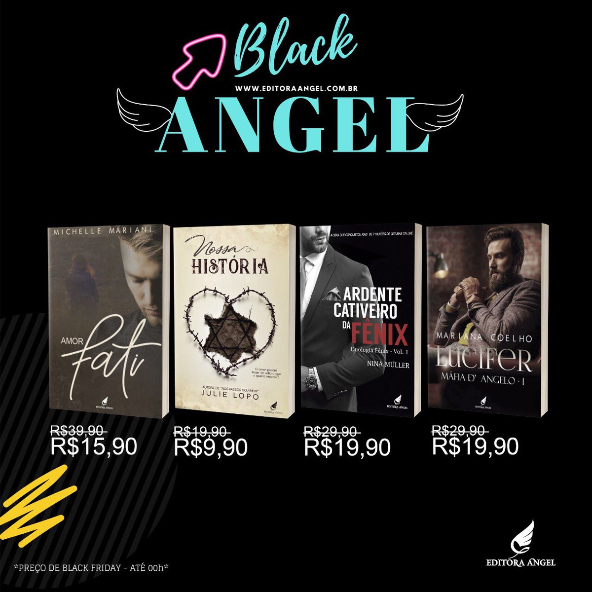 editoraangel's tweet photo. E é óbvio que ainda tem mais livros entrando em promoção. Não paramos por aqui. Uma sexta-feira recheada de promoções de livros, é para deixar qualquer leitor flutuando de alegria, né?!😚🤩
#grupoeditorialangel #editoraangel https://t.co/4JUqJnbEe9