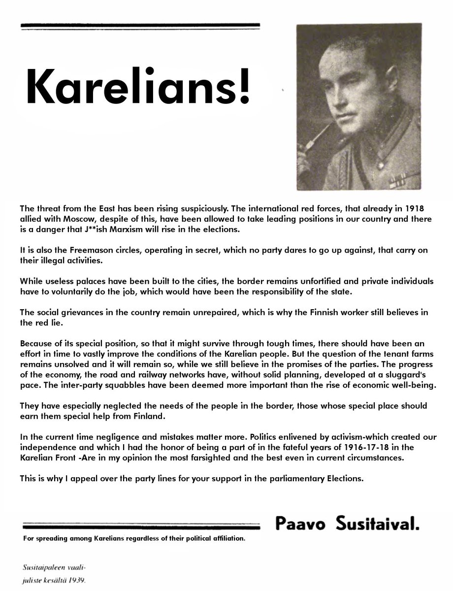 In 1939, he was elected to the parliament with his promises to improve national defense. His career as a politician was cut short- When the Winter War broke out, he left his position and volunteered to fight in the front lines. 20/32