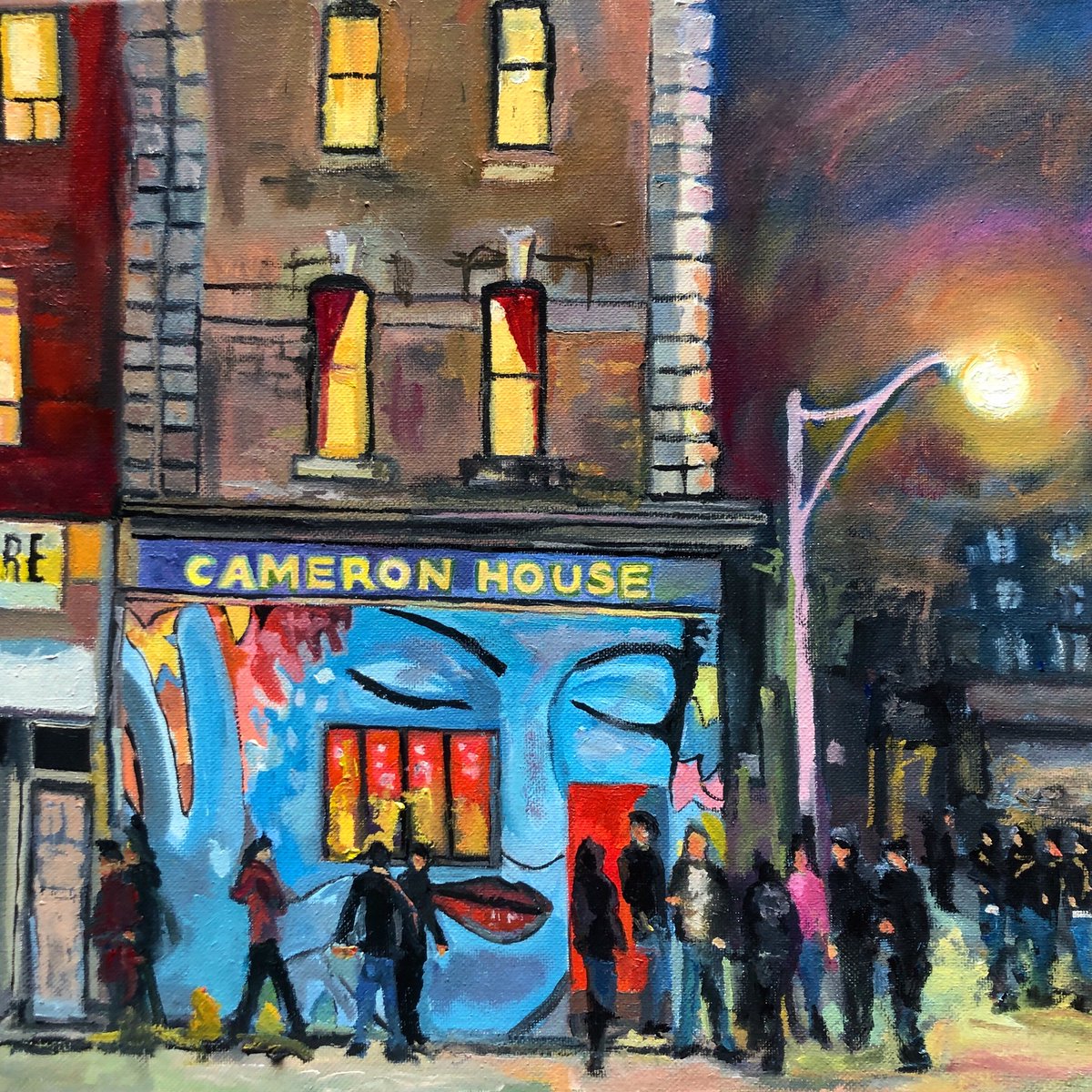 Layer 2. One more to go. The Cameron House.  #cameronhouse #torontoart #torontopaintings