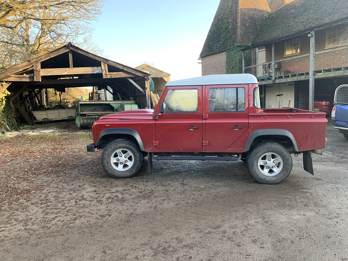 GWEAGRIculture's tweet photo. For sale!!! Landrover Defender 110, low miles, immaculate condition, NO VAT! Please dm me for more details. https://t.co/ga52dmCIUQ