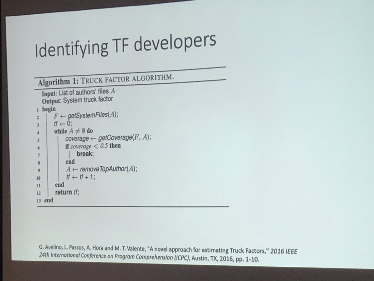 Johan Fabry (@johanfabry) on Twitter photo Things you learn at <a href="/Benevol2019/">BENEVOL 2019</a> : there is an algorithm for determining the truck factor! Things you learn at <a href="/Benevol2019/">BENEVOL 2019</a> : there is an algorithm for determining the truck factor!