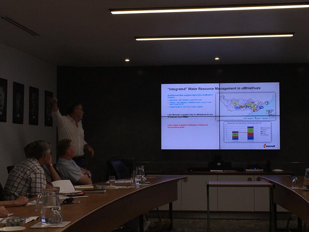 We had Michelle Binedell from  #SASRI and Brent Corcoran from  #Mondi sharing their experiences of  #Partnerships and  #CollectiveAction at a sectoral and catchment scale respectively