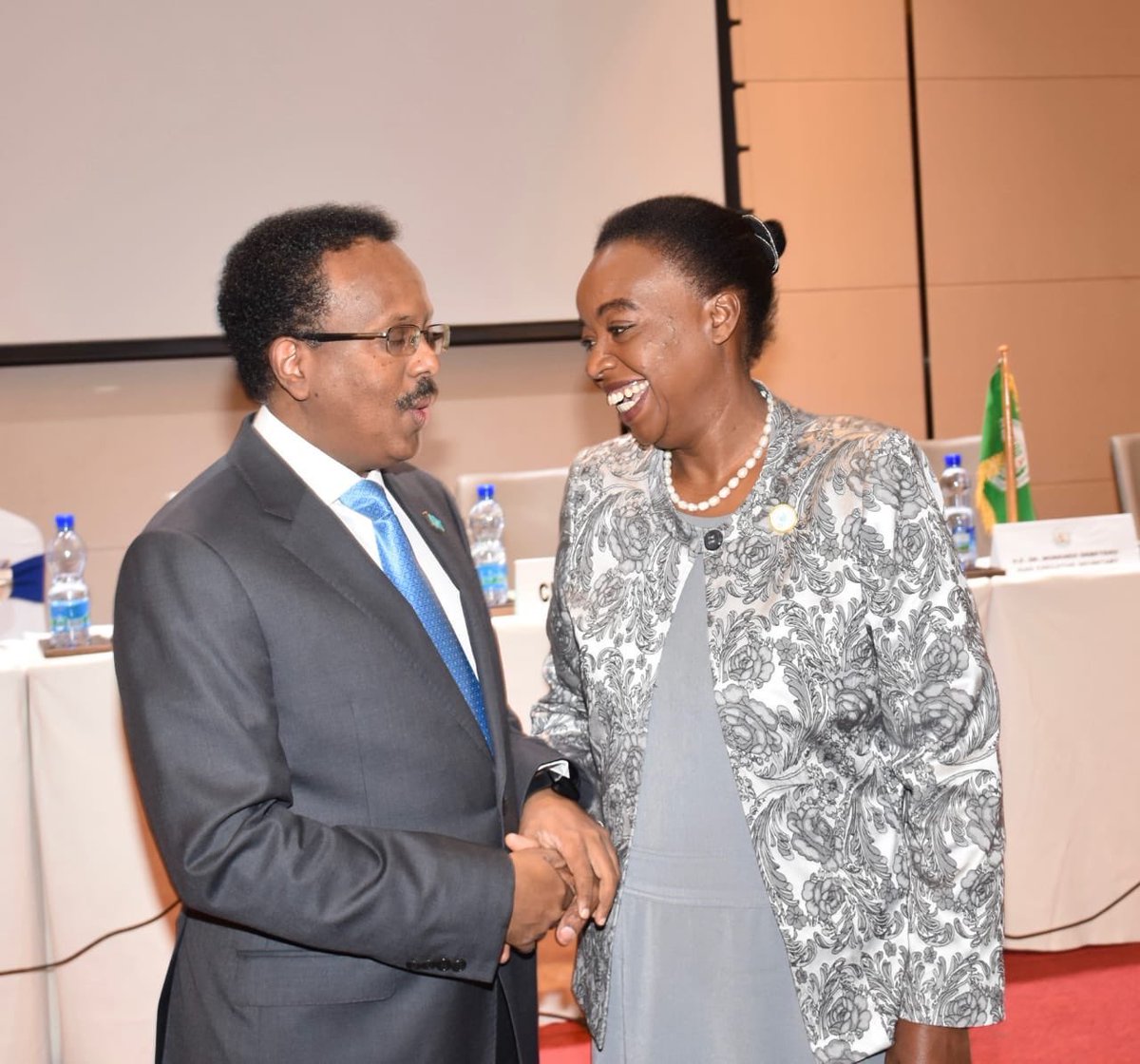 Bringing back our Dignity in #Somalia my ass #Farmaajo being ordered around by Monica Juma at the IGAD conference