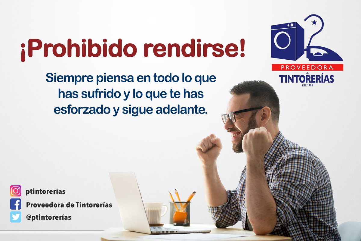 ¡Rendirse nunca es una opción!
😤😤😤
Siempre hay que luchar para conseguir todo lo que deseamos
💪😎

#FelizViernes #Tintorería #Planchaduría #Lavandería #ProveeTips