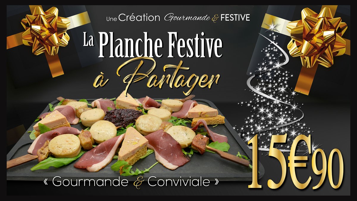 En décembre, découvrez la #Planche #Festive à partager (ou pas ... 😇) dans votre #Brasserie #Restaurant Le Comptoir du Malt