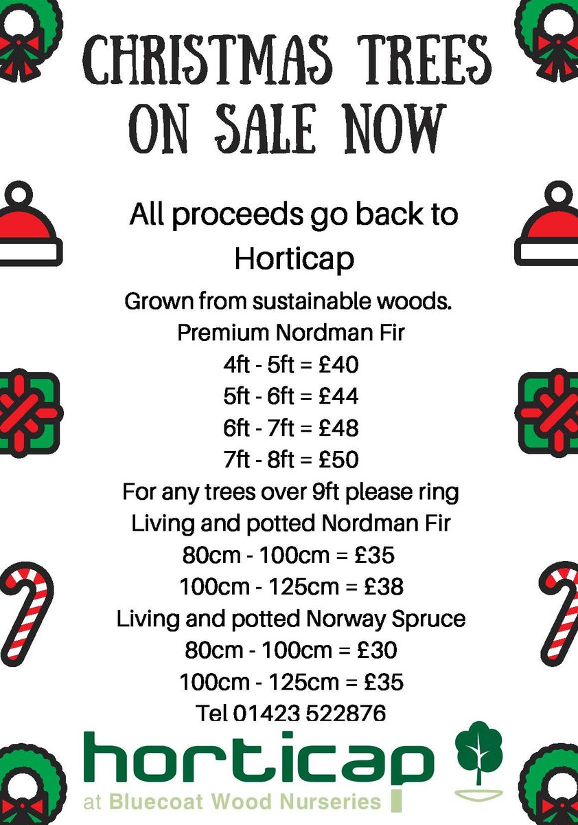 If looking for a real Christmas Tree this year please please visit our friends at <a href="/Horticap/">Horticap</a>. They've had a troublesome year so great if they could end on a high! #charity #harrogate