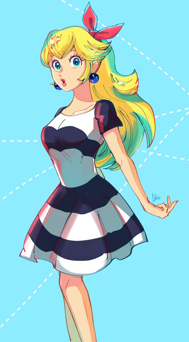 New3DSの広告やってた白黒スカートピーチ姫がむっちゃ好き