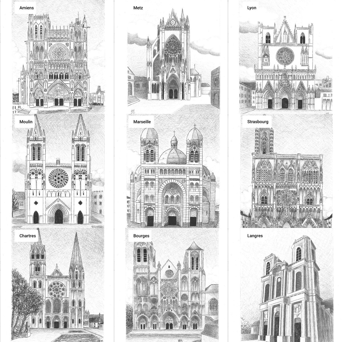CathedralesDe's tweet photo. J - 3 Vente aux enchères de 29 Cathédrales dessinées par Yann Messence, vente dirigée par Maître Tajan François et parrainée par Stéphane Bern au profit de la Fondation Avenir du Patrimoine à Paris @gabrielledlB @bernstephane @CathedralesDe https://t.co/GfsXwwMTHk