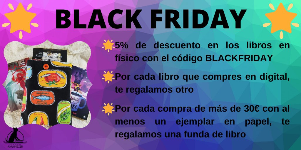 amanecer_es's tweet photo. ¡Estamos enviando un montón de ebooks hoy!
➡️5% en todos los libros en papel con el código BLACKFRIDAY.
➡️Por cada ebook que compréis os regalamos otro.
➡️Por compras de más de 30€ con al menos 1 libro en físico, os regalamos una funda de libro.
https://t.co/9oGYpIFzDl https://t.co/njlqh5iB0K