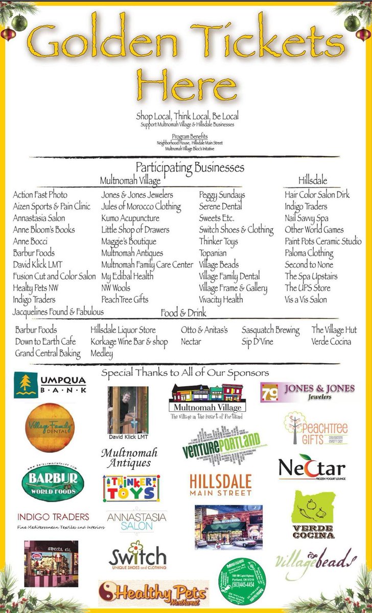 #BlackFriday is in full swing in Portland's neighborhood business districts! Stretch your dollars w/ special promotions in Multnomah Village, Hillsdale, Kenton and Foster Area. #HolidayShopping #PledgeLocalPDX