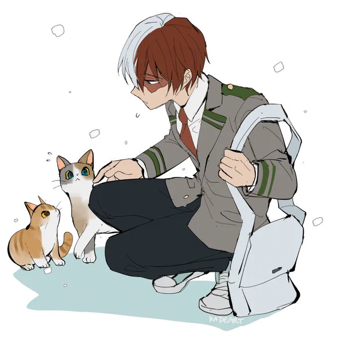 Shoto with cats in winter? 