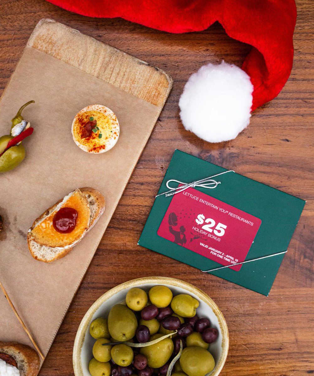 Skip the lines and stock up on your Secret Santa gifts right here. 🎅🎁 Get your $25 Holiday Bonus for every $100 in <a href="/LettuceEats/">LettuceEntertainYou</a> Gift Cards purchased! #BlackFriday bit.ly/2XsL0OJ