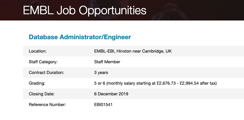 EMBLEBIjobs's tweet photo. #Database Admin / #Engineer to support with the production, development, test database environments across the supported technologies #MySQL, #Oracle, #PostgreSQL, #MongoDB, #Vertica + database performance tuning & query optimisation. #techjobs #dbajobs https://t.co/t4kIfVzv6s https://t.co/YyuwUa1t29