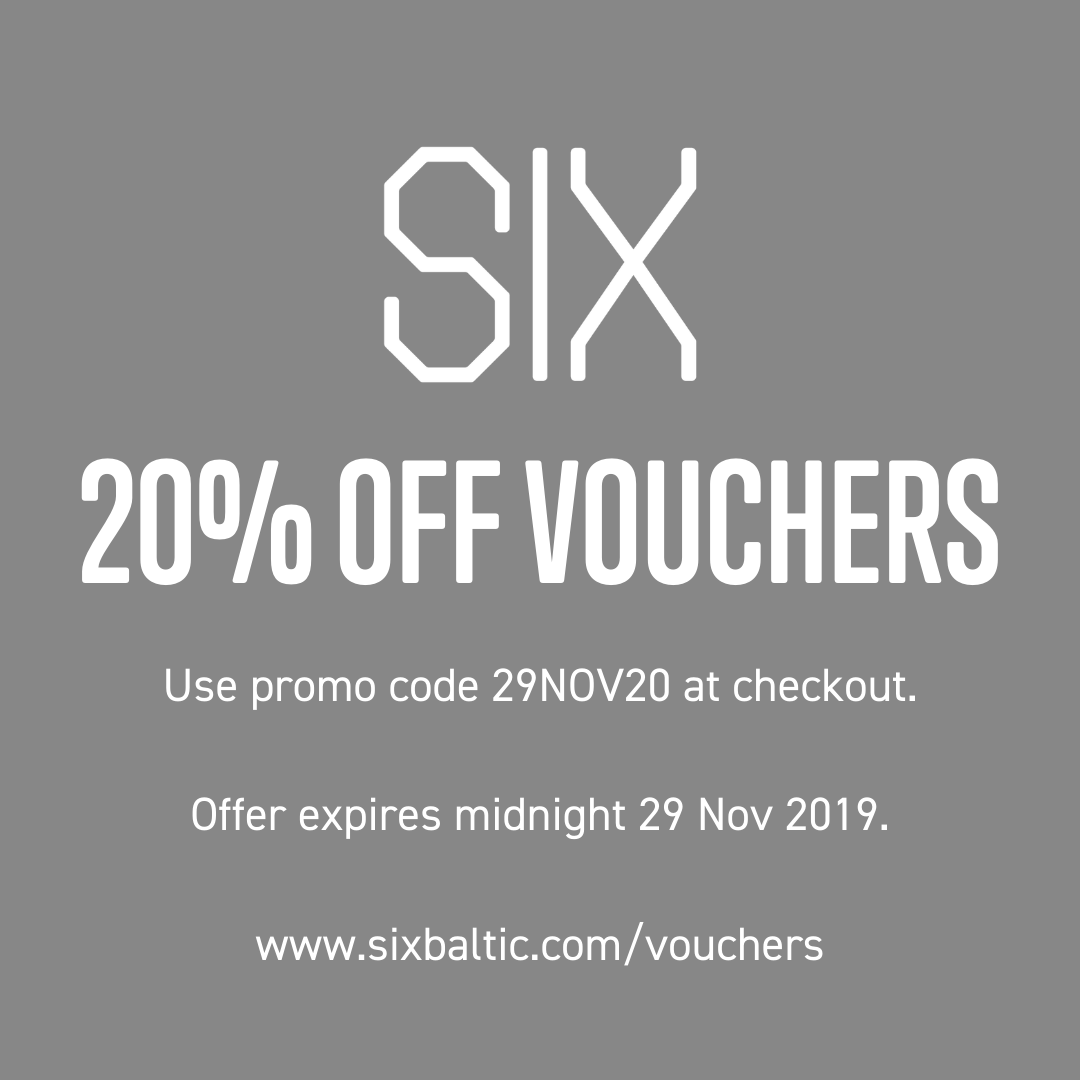 Last few hours to save 20% on Afternoon Tea, Masterclass and Meal gift vouchers for <a href="/sixbaltic/">Six Restaurant</a>.

sixbaltic.giftpro.co.uk
Use promo code 29NOV20 at checkout before midnight.

#christmasatbaltic