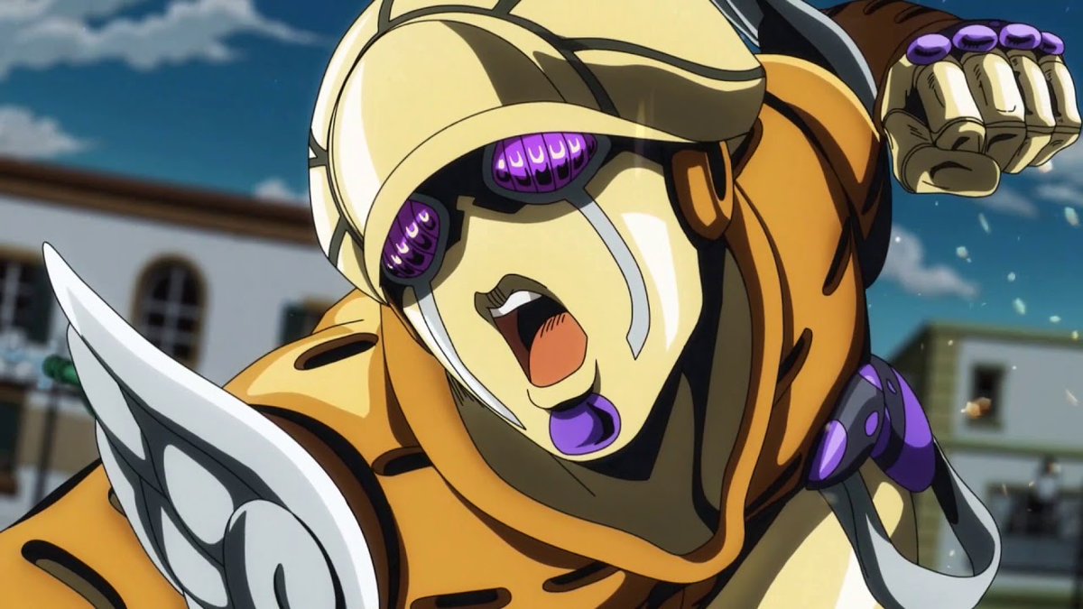 GOLD EXPERIENCE [1/2]Giorno's Stand can create life from inanimate objects. Having grown up friendless and neglected by his parents, his ability to create life could be how he deals with his loneliness. Also, he can't create people because he has a hard time trusting others.