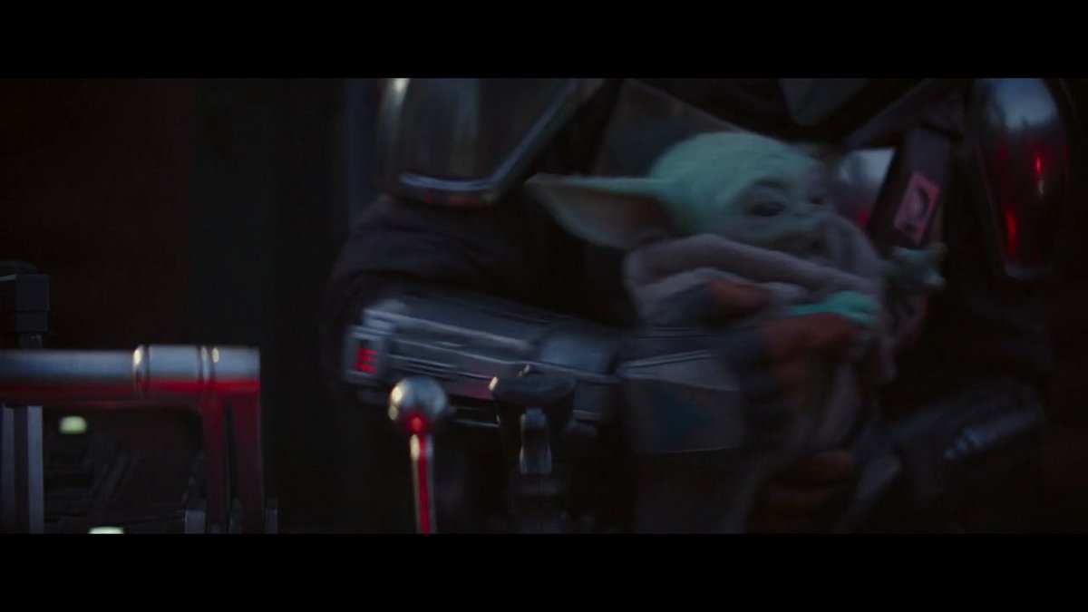 A thread of screenshots of Baby Yoda in  #TheMandalorian   Chapter 4: Sanctuary