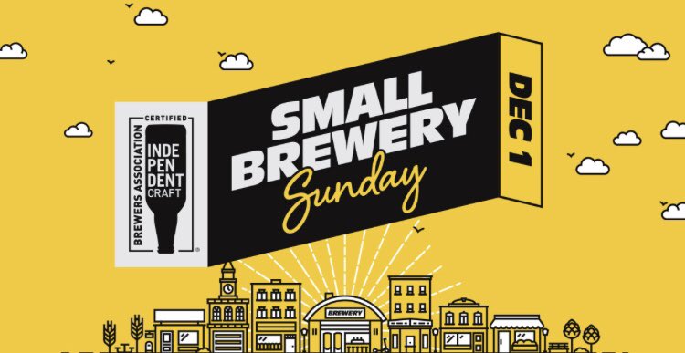 Celebrate Small Brewery Sunday! 
Brewer’s Association has created Small Brewery Sunday, the Sunday after Thanksgiving, to encourage beer lovers to support small craft breweries! 
In celebration of this event, $1 OFF all Pints on Sunday, Dec. 1! Cheers!
#craftbeer #smallbrewery