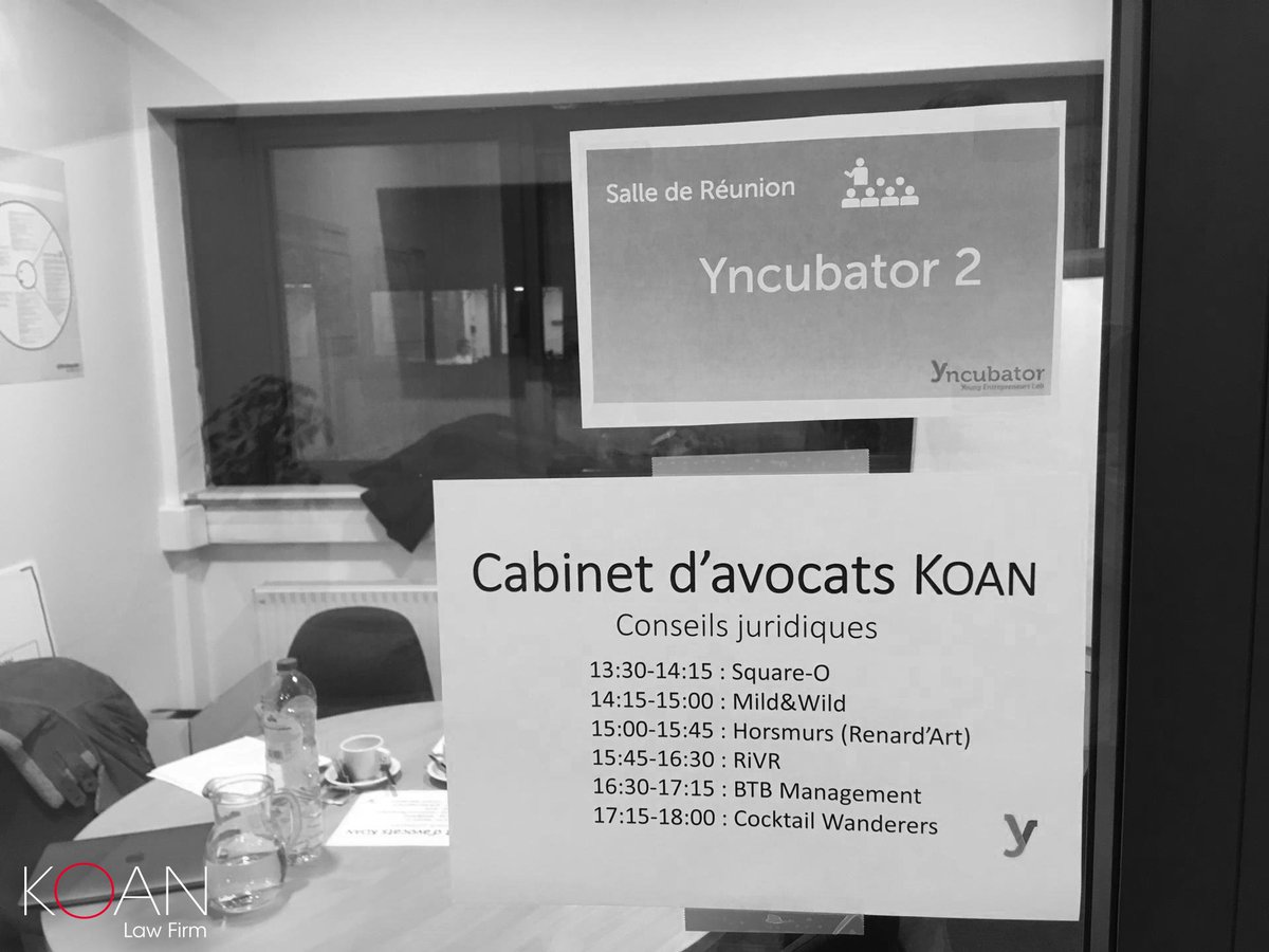 Our associate L. Willemart, assisted by our trainee C. Brauns, participated in the “Rendez-vous des Experts” organized by @Yncubator. They gave legal advice to growing start-ups in the framework of #FLY, a programme dedicated to young entrepreneurs: bit.ly/2Y0pxga
