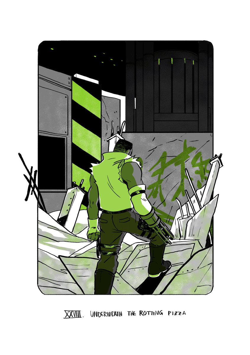 28th day - Underneath the Rotting Pizza #huevember2019  #FinalFantasyVII