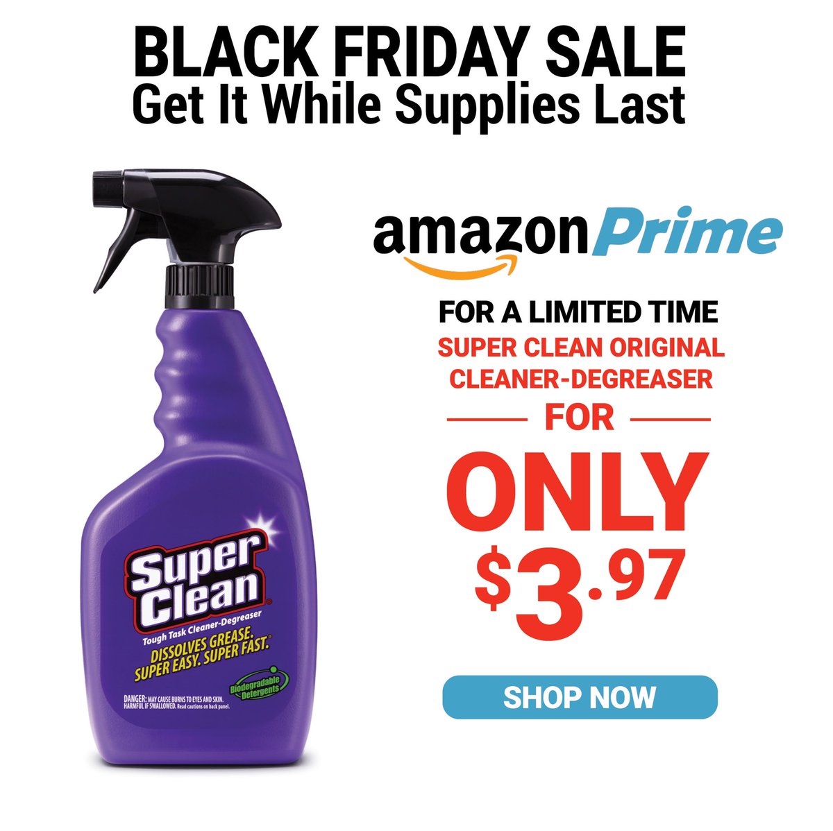 #SuperClean Black Friday deal happening now! Hurry - supplies are limited!
amazon.com/dp/B0039ZBLEC/…