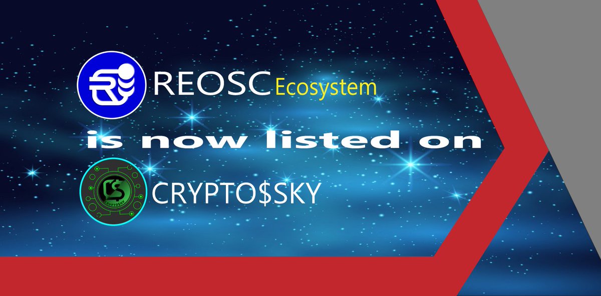 We Are Glad To Announce👉REOSC Ecosystem Has Been Listed On Crypto$Sky Platform!
Website:reosc.io
Discord:discord.gg/Nxq742D
Twitter:<a href="/REOSC2/">REOSC</a>
This Is Most One Ecosystem Platform.If You Like Investment Feel Free To Invest There.Come On There Discord &amp; Contact...