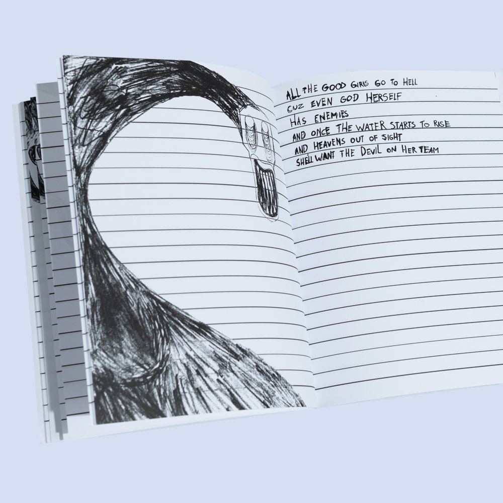Where Do We Go? Billie Eilish College Ruled Blank Lined Designer Notebook Journal When We All Fall Asleep