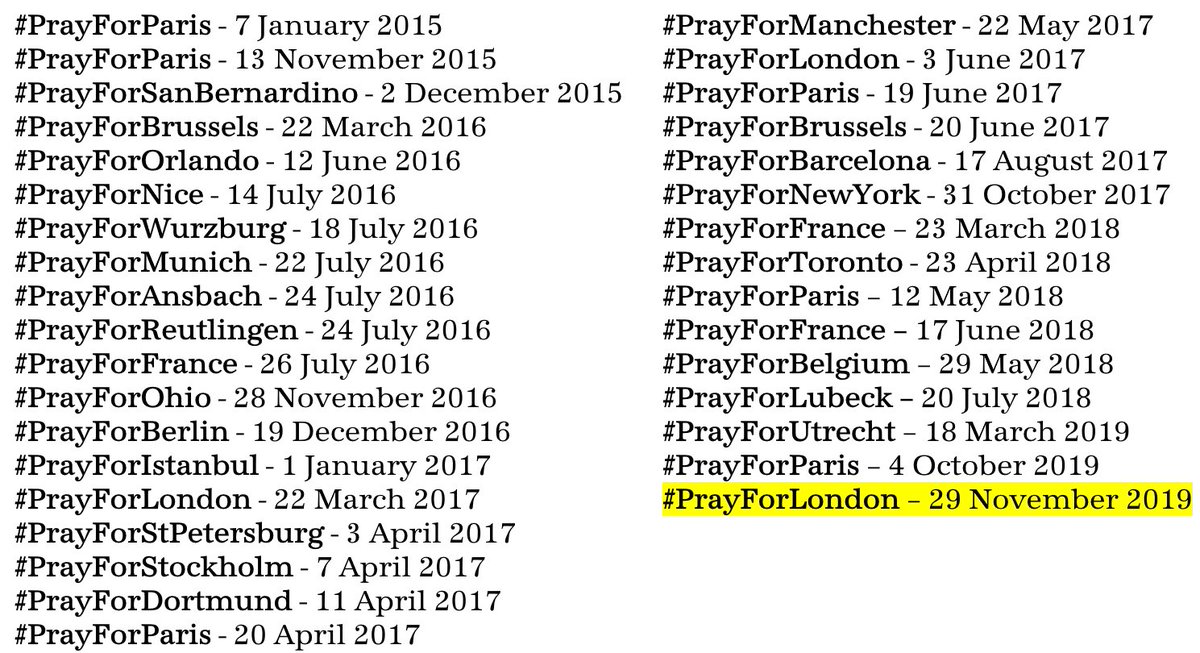 @AmyMek This has happened too many times already.. No one is able to stop it. #PrayForLondon