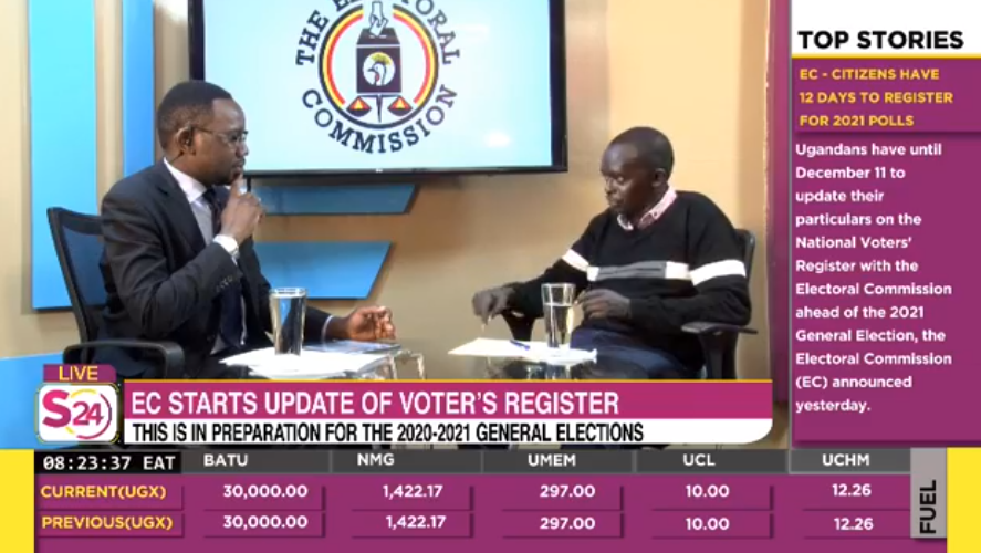 thedirectshot's tweet photo. Join Owen Kaswabuli and @Munanuraivan, assistant registrar @UgandaEc of Makindye division in the studio for #StudioChat with an insight of updating voters' register.

#StudioChat
#SmartBusiness
#Ugandadecides2021 

https://t.co/qrurQ0lVA1 https://t.co/6xBEPZPr8q