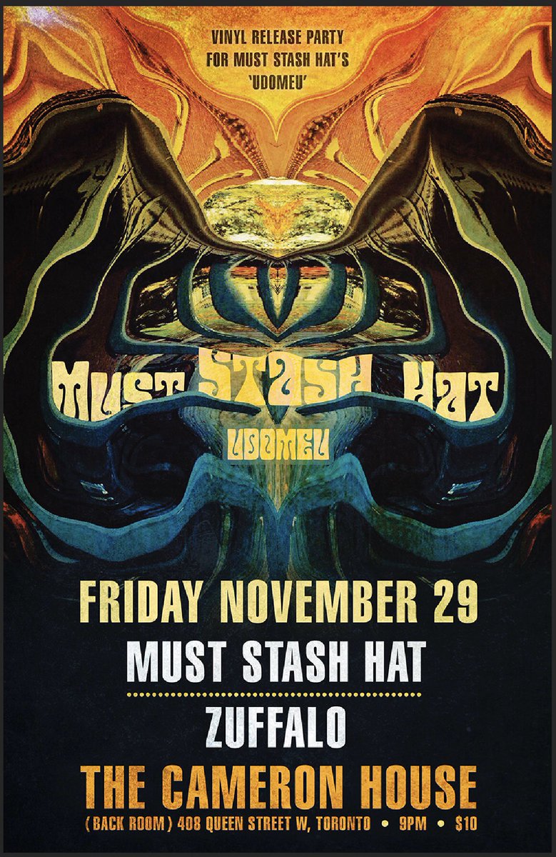 TONIGHT! <a href="/TheCameronHouse/">Cameron House</a> Wsg <a href="/Zuffalo/">Zuffalo</a> #toronto #livemusic #jambands Music at 10. facebook.com/events/3040119… $10 #udomeutour #vinylreleaseparty