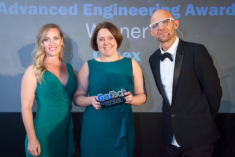 AnnRHiatt's tweet image. I had so much fun at this event. It was an honor to be a judge and to present the Advanced Engineering Award at the #gotechawards @BLeaderNews