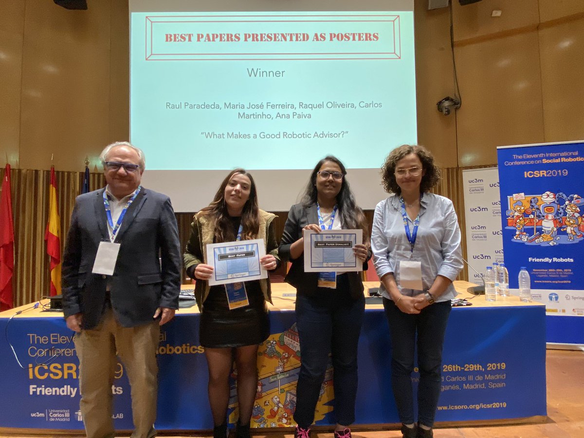 Yesterday we said goodbye to our participants and we gave our awards! Congratulations to all!!! #icsr2019 #icsrmadrid2019 #icsr2019madrid thanks to all for coming to Madrid and share with us these days!!