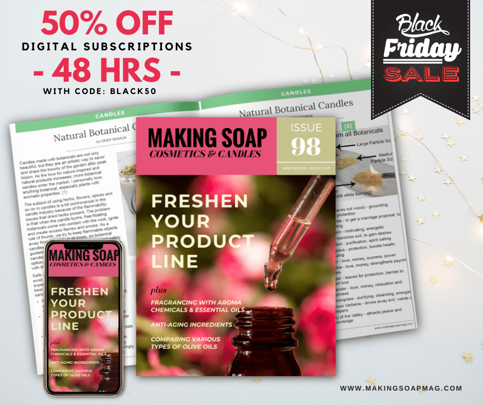 MakingSoapMag's tweet photo. Making Soap Magazine BLACK FRIDAY Starts Now!! https://t.co/jOJjqg6RxP https://t.co/w2xJ0v3PEl