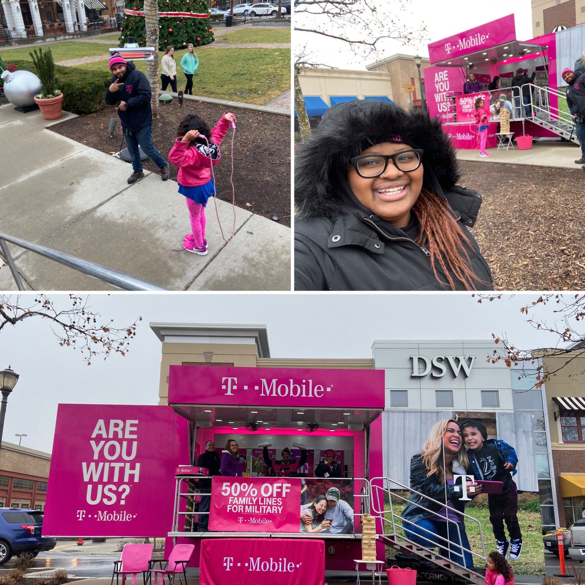 NeaRenice's tweet photo. Happy Black Friday!! Come check out your favorite T-Mobile Truck Team 🚛 @ZonaRosaKC!! We have some Hot #Magenta Deals for you and yours!! 🎁 🎀 #royalmagenta #magentafriday https://t.co/O2sxwh3GGq