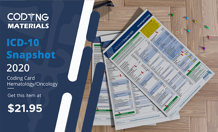 CodingMaterials's tweet image. Now in Stock ICD-10 Snapshot 2020 Coding Card Hematology/Oncology only Just $21.95.
Order Now: urlzs.com/KRK97
#icd10 #codingcharts #codingcards #snapshortcards #medicalcards #medicalbooks
