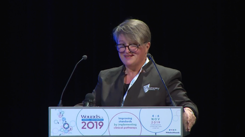 Wounds_UK's tweet photo. Prof Kerry Reid-Searl joined us at the  Wounds UK Conference at Harrogate in November. Her passion and enthusiasm in developing innovative teaching and learning methods was an inspiration to all our delegates and we wanted to share this with all of you. https://t.co/fuTUcWVXGJ https://t.co/J3ErhZPpZM