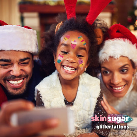 SavviStuff's tweet photo. ✨Skin Sugar Glitter Tattoos would make a perfect stocking stuffer for the holidays! 🎄 The brightly colored designs are sure to make any girl excited to give them a try. Find these &amp; other designs @DollarGeneral! #SavviFun #TemporaryTattoos #Glitter #GiftGiving #StockingStuffer https://t.co/oJEmwbLCY4
