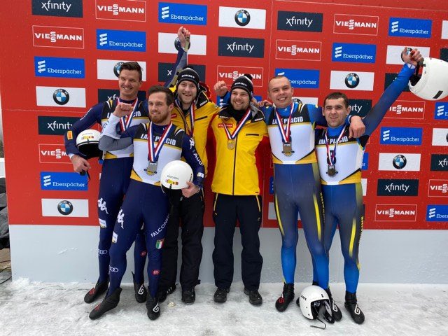 FIL_Luge's tweet photo. Congratulations to the Nations' Cup podium from Lake Placid. 
🥇 Alexandr Gorbatcevich 🇷🇺 @ecsluge 🇺🇸 and Geueke/Gamm 🇩🇪
🥈 Jonathan Gustafson 🇺🇸 @USA_Luge #TrinityEllis @LugeCanada, Rieder / Rastner 🇮🇹 
🥉 Kevin Fischnaller 🇮🇹@jessica_tiebel 🇩🇪and Hoi /Levkov 🇺🇦 https://t.co/xBMaB3mZRF