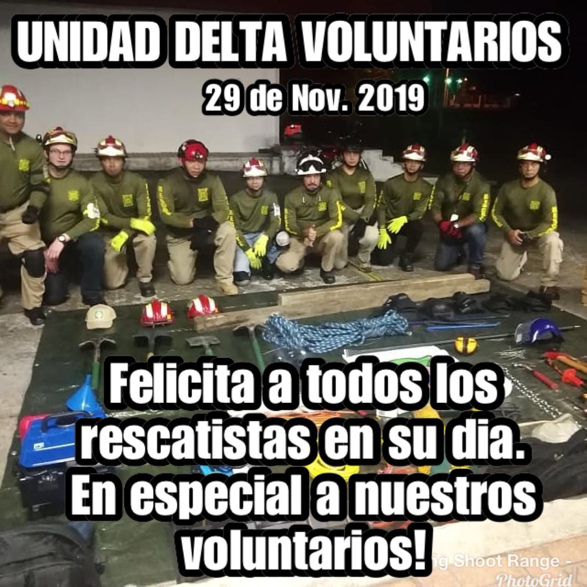 Felicidades a todos los rescatistas en su dia especialmente al equipo UDSAR de la unidad Delta Voluntarios felicidades