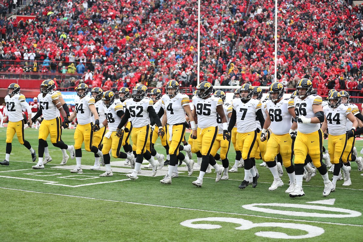 uiowa's tweet photo. For the fifth straight year, the Hawkeyes take home the Heroes Trophy! Final: Iowa 27, Nebraska 24. #FightForIowa 💛🖤🏈 https://t.co/KBiSihUzQA
