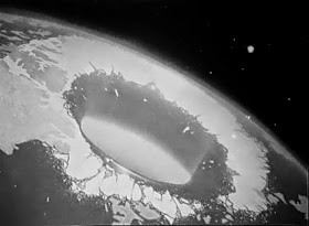 Perhaps the most intriguing photo purporting to show the North Polar opening into the “Hollow Earth”, taken by the American space station Skylab in 1974. Both entrances are usually covered in clouds and the airspace is restricted by law.