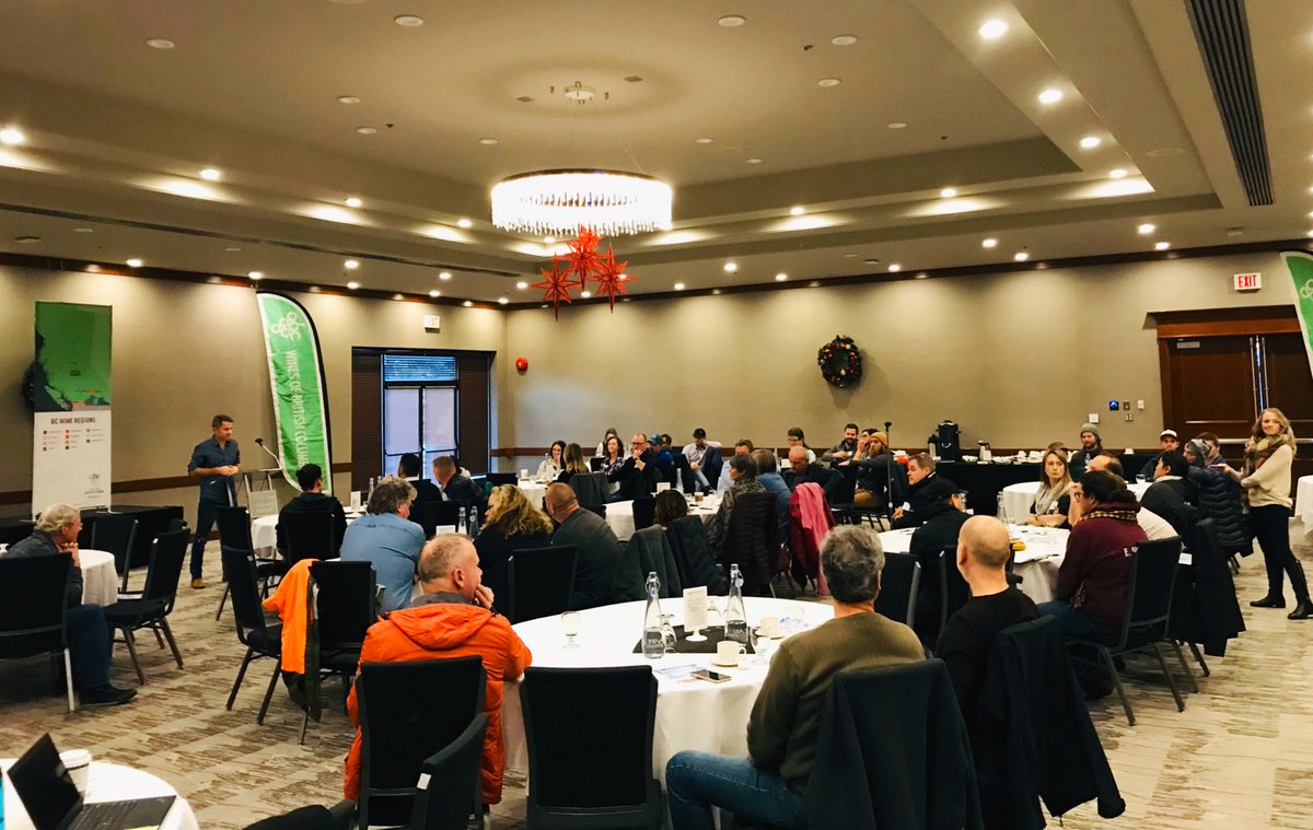 Close to 60 winemakers joined us at today’s 13th Annual Winemakers and Viticulturists' forum. Tx @WinePlus for moderating. #BCWine #BCHarvest19 #BCVintage19