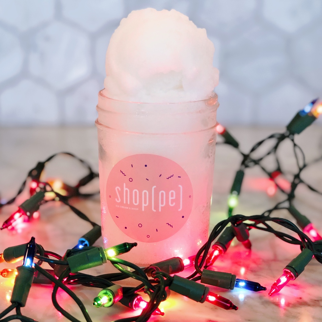 Just a little side of champagne sorbet to go with your holiday decorating... #champagne #champagnesorbet #sweettooth #holidayseason #christmasdecorating